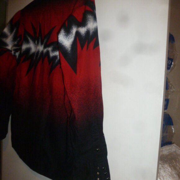 Vintage Brooks & Dunn Panhandle Slim Flame Shirt – Men’s Medium - Picture 4 of 13